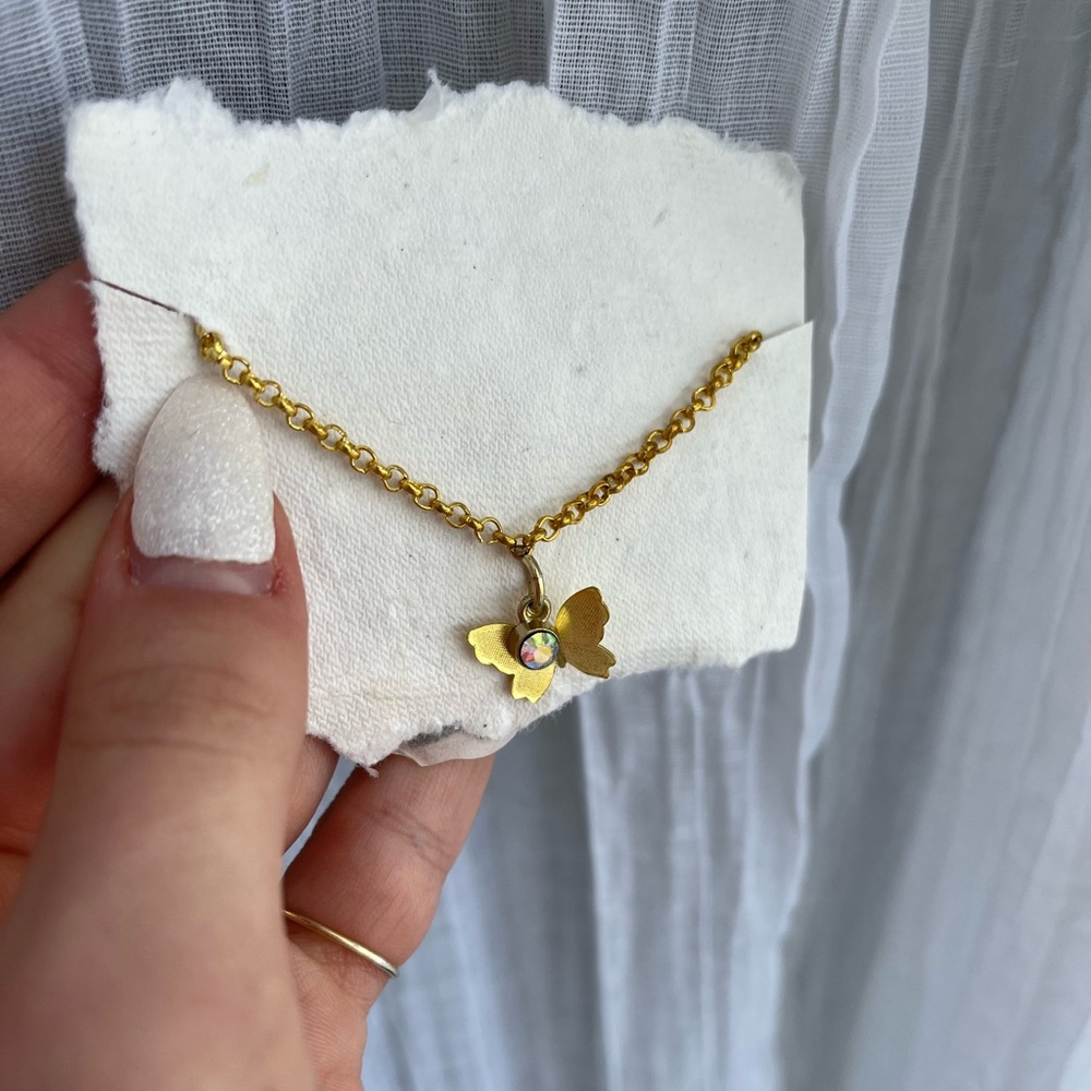 Gold Butterfly Necklace